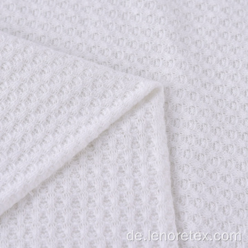Stretch-Polyester-Viskose-gestricktes recyceltes Waffelgewebe